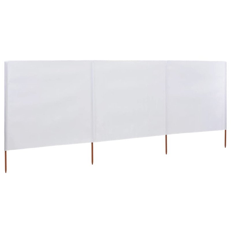 vidaXL 3-panelová zábrana proti vetru látková 400x160 cm piesková a biela 