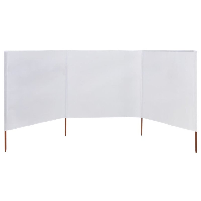 vidaXL 3-panelová zábrana proti vetru látková 400x160 cm piesková a biela 