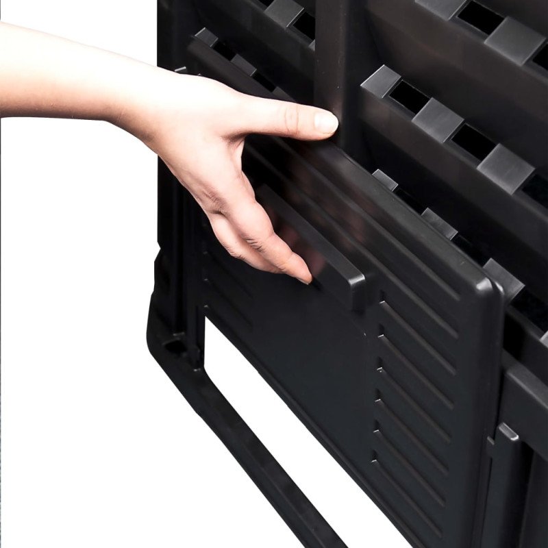 vidaXL Záhradný kompostér, čierny 93,3x93,3x113 cm, 740 l