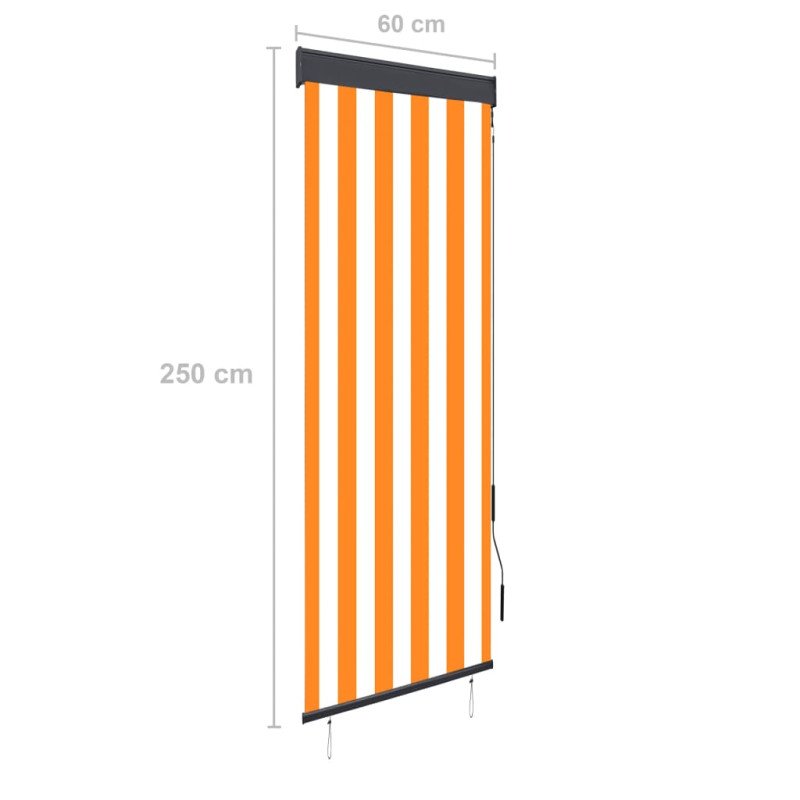 vidaXL Vonkajšia zatemňovacia roleta 60x250 cm biela a oranžová