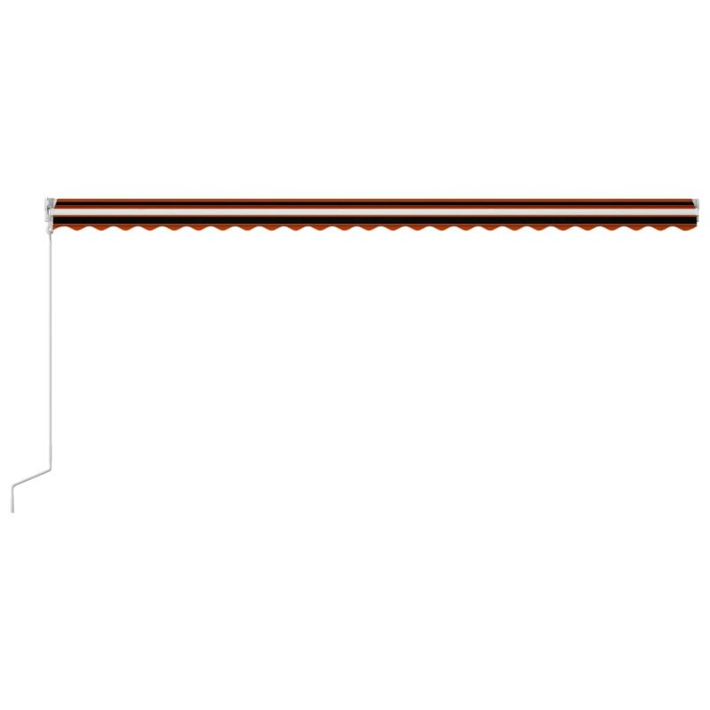 vidaXL Automaticky zaťahovacia markíza 600x300 cm oranžová a hnedá