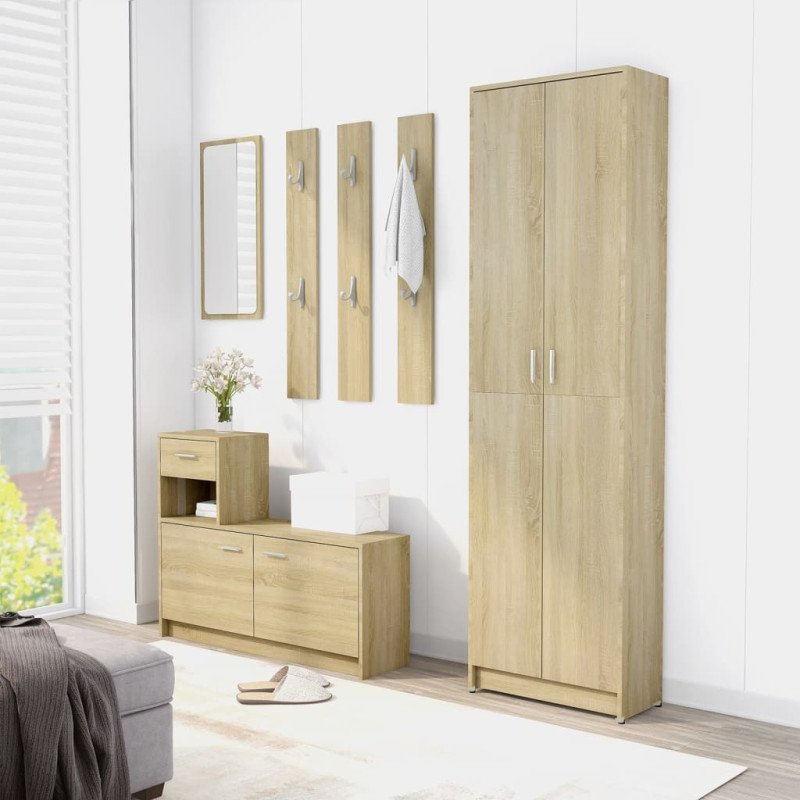 vidaXL Šatník do chodby, dub sonoma 55x25x189 cm, kompozitné drevo
