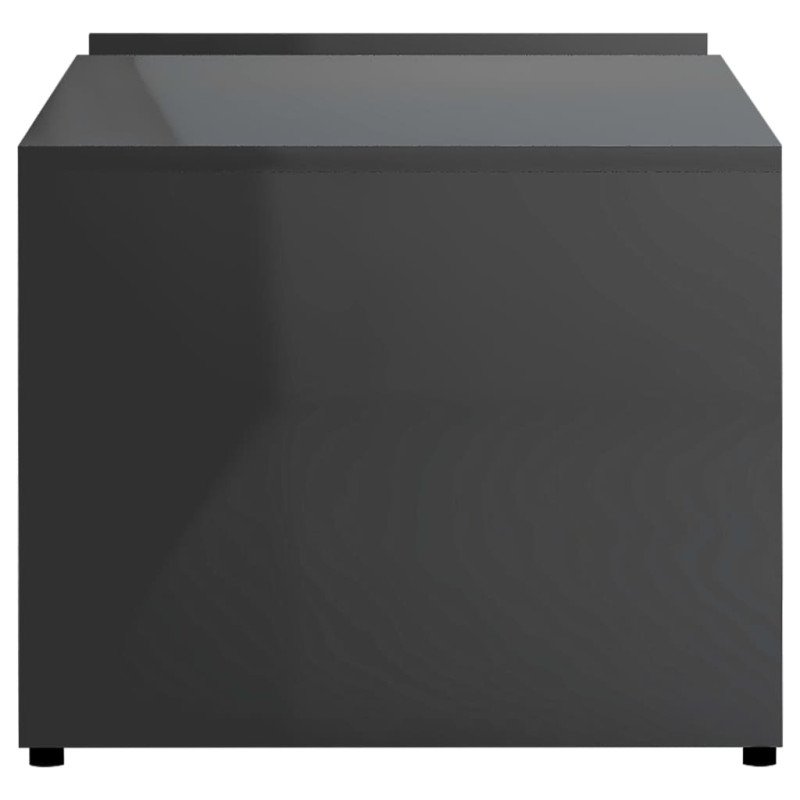 vidaXL Konferenčný stolík lesklý sivý 90x45x35 cm drevotrieska