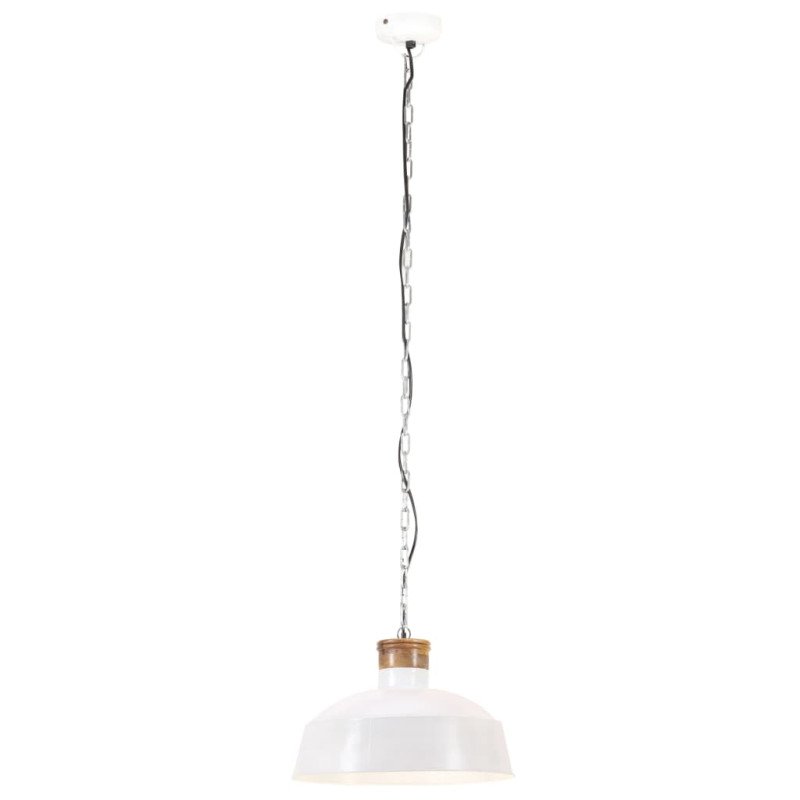 vidaXL Industriálna závesná lampa 42 cm, biela E27