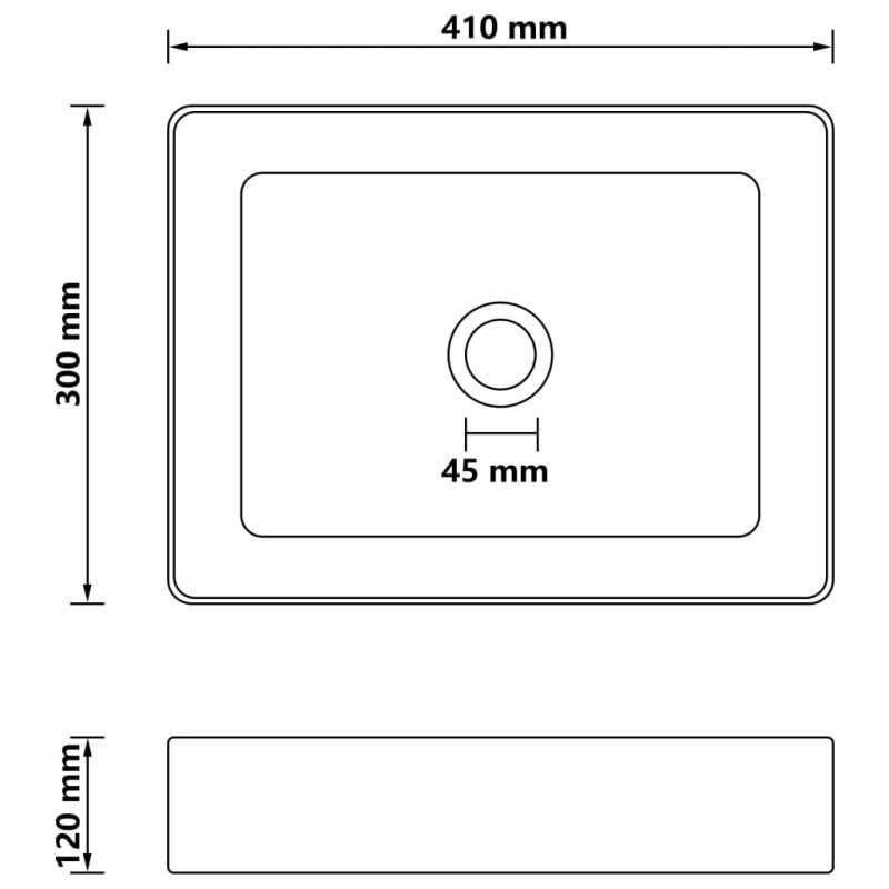 vidaXL Luxusné umývadlo matné krémové 41x30x12 cm keramické