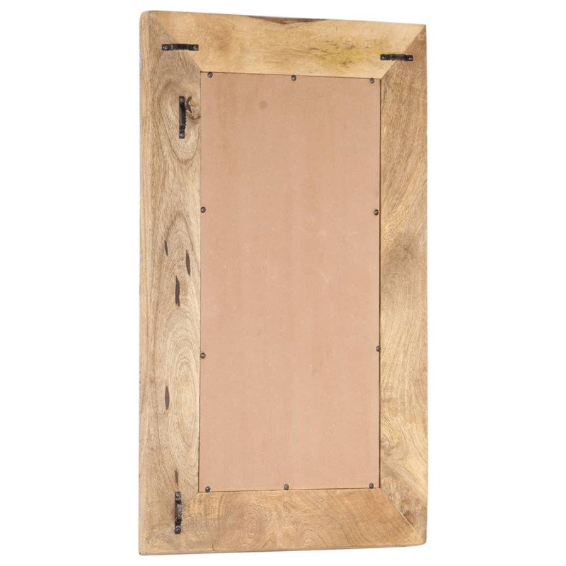 vidaXL Ručne vyrezávané zrkadlo 80x50x2,5cm masívne mangovníkové drevo