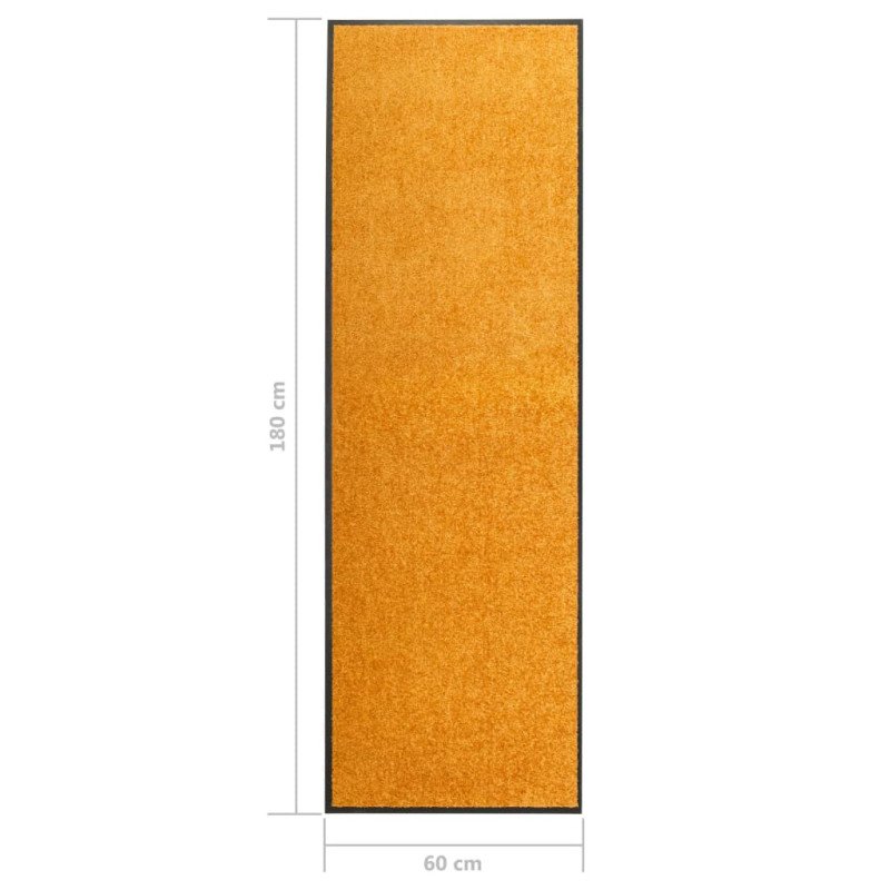 vidaXL Rohožka, prateľná, oranžová 60x180 cm