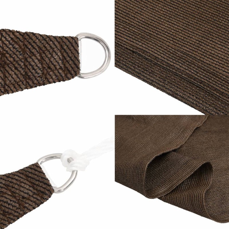 vidaXL Tieniaca plachta 160 g/m², hnedá 4x4 m, HDPE