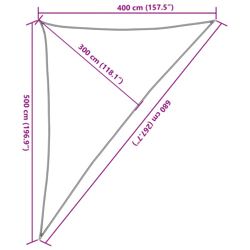 vidaXL Tieniaca plachta 160 g/m² hnedá 4x5x6,8 m HDPE