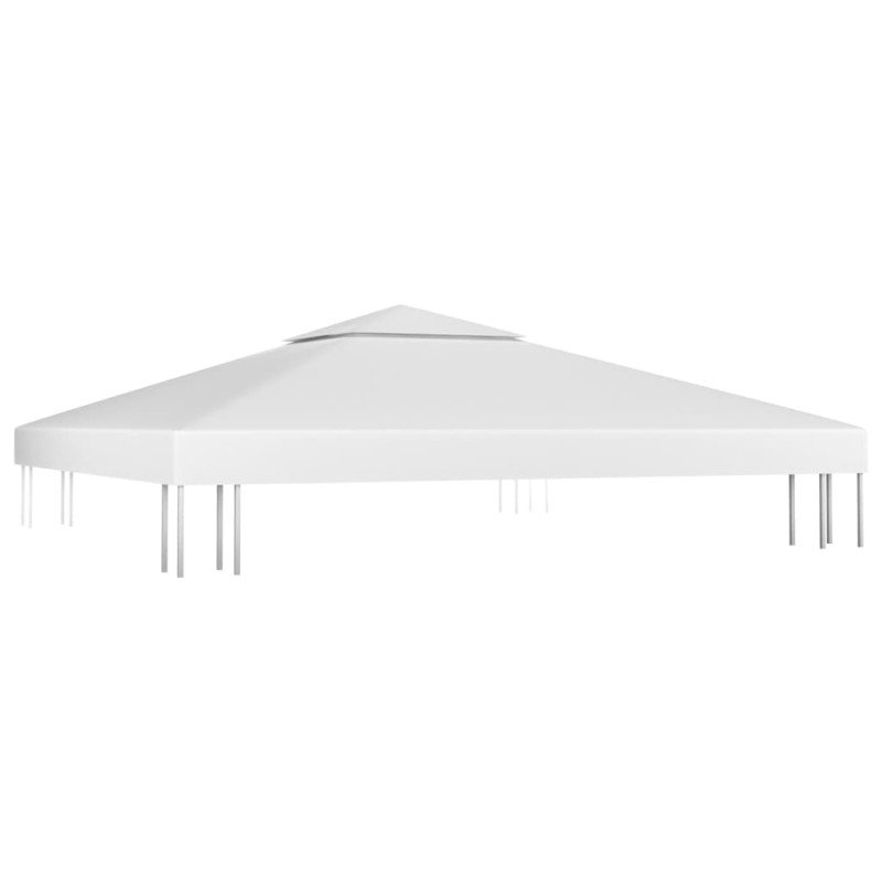 vidaXL Dvojitá strieška na altánok 310 g/m², 3x3 m, biela