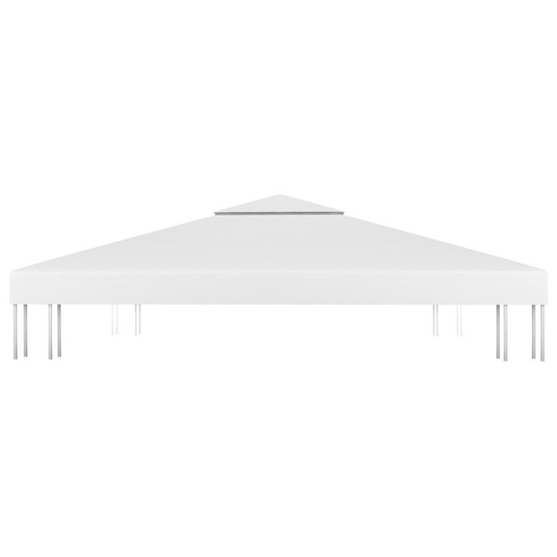 vidaXL Dvojitá strieška na altánok 310 g/m², 3x3 m, biela