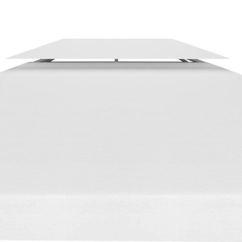 vidaXL Dvojitá strieška na altánok 310 g/m², 3x3 m, biela