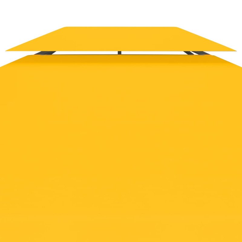vidaXL Dvojitá strieška na altánok 310 g/m², 4x3 m, žltá