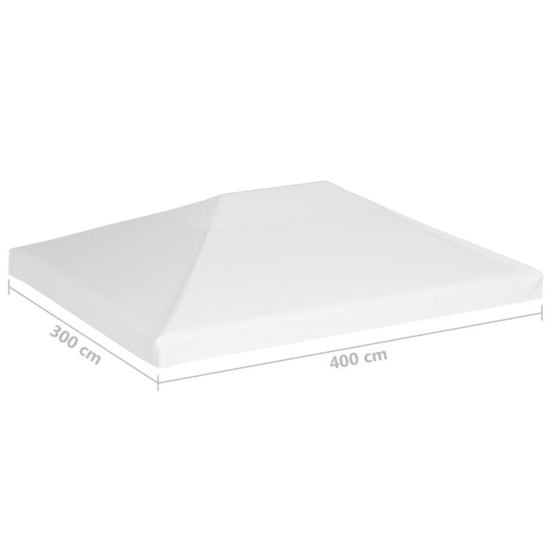 vidaXL Strieška na altánok 270 g/m², 4x3 m, biela