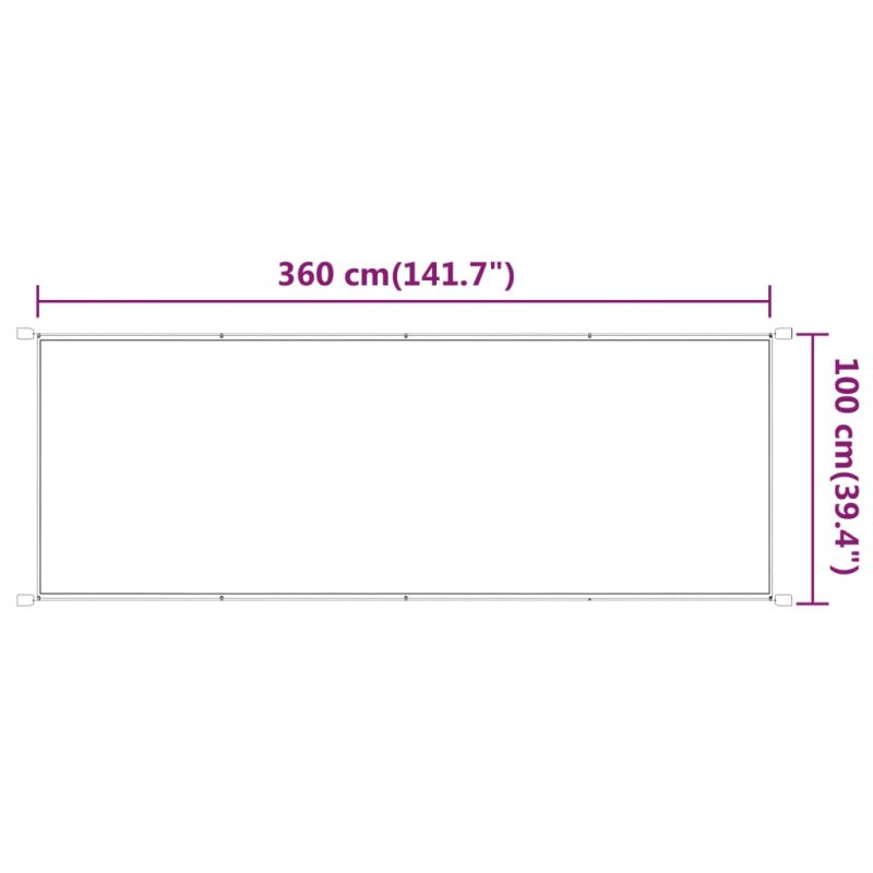vidaXL Vertikálna markíza antracitová 100x360 cm oxfordská látka