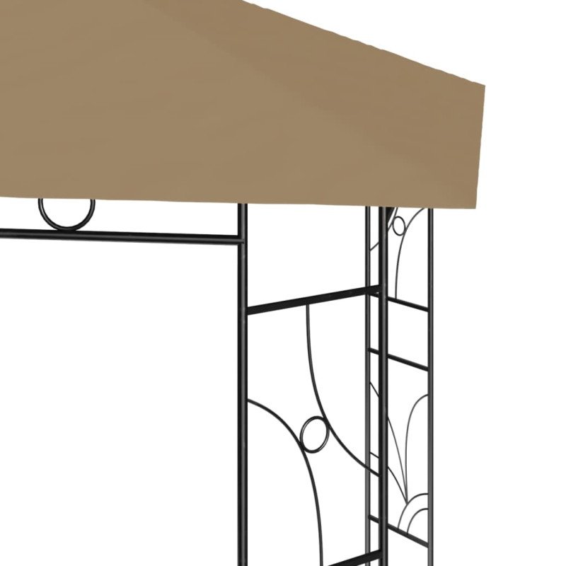 vidaXL Altánok 4x3x2,7 m sivohnedý 160 g/m²