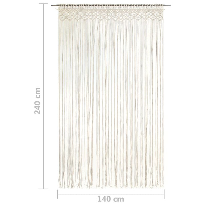 vidaXL Záclona macrame 140x240 cm bavlna