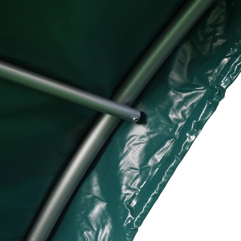 vidaXL Prístrešok pre dobytok PVC 3,7x3,7 m zelený