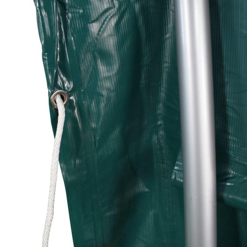 vidaXL Prístrešok pre dobytok PVC 3,7x3,7 m zelený