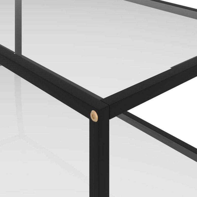 vidaXL Konferenčný stolík, priehľadný 100x50x35cm, tvrdené sklo