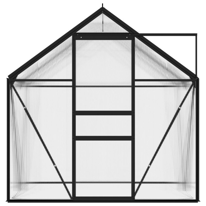 vidaXL Skleník, antracitový, hliník 2,47 m²