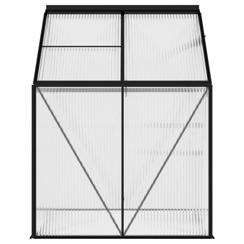 vidaXL Skleník, antracitový, hliník 2,47 m²