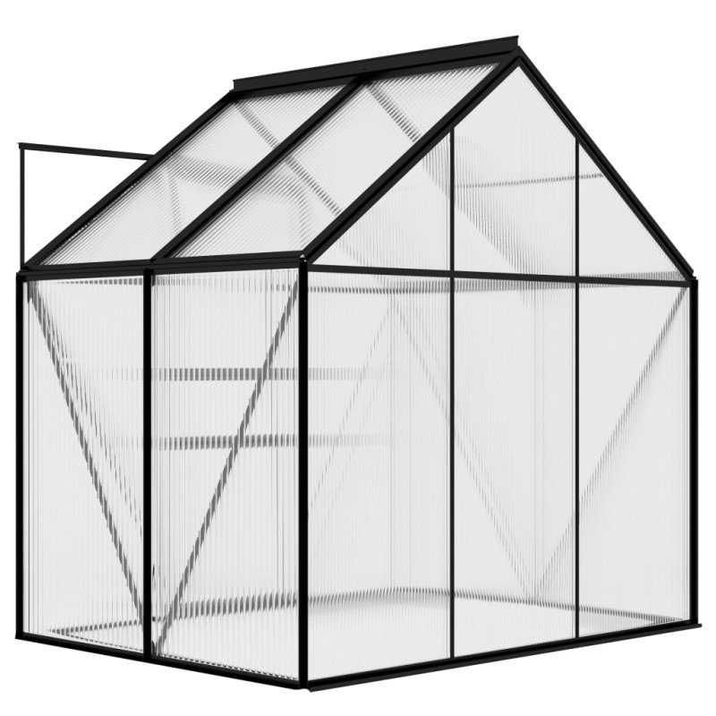 vidaXL Skleník, antracitový, hliník 2,47 m²