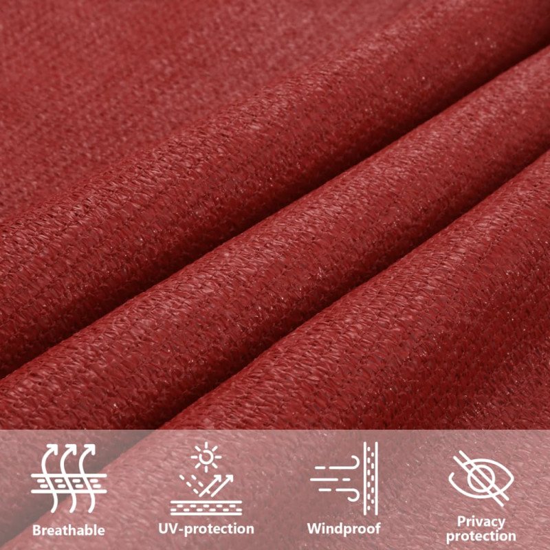 vidaXL Tieniaca plachta 160 g/m² červená 4/5x3 m HDPE