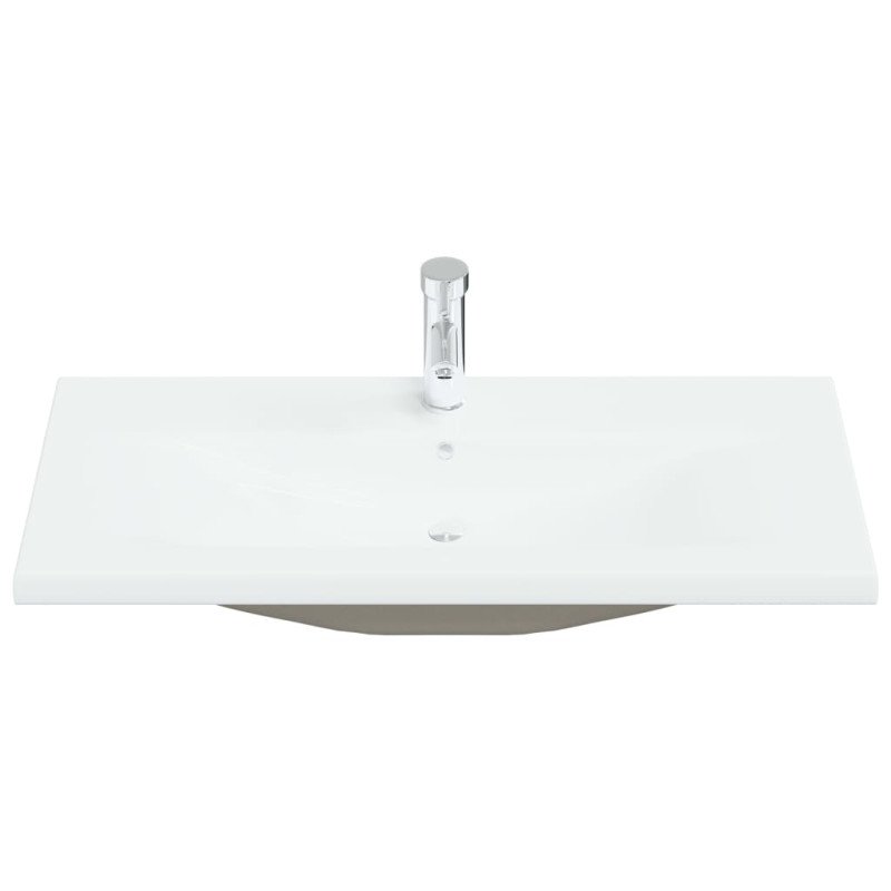 vidaXL Vstavané umývadlo s batériou 91x39x18 cm keramika biele