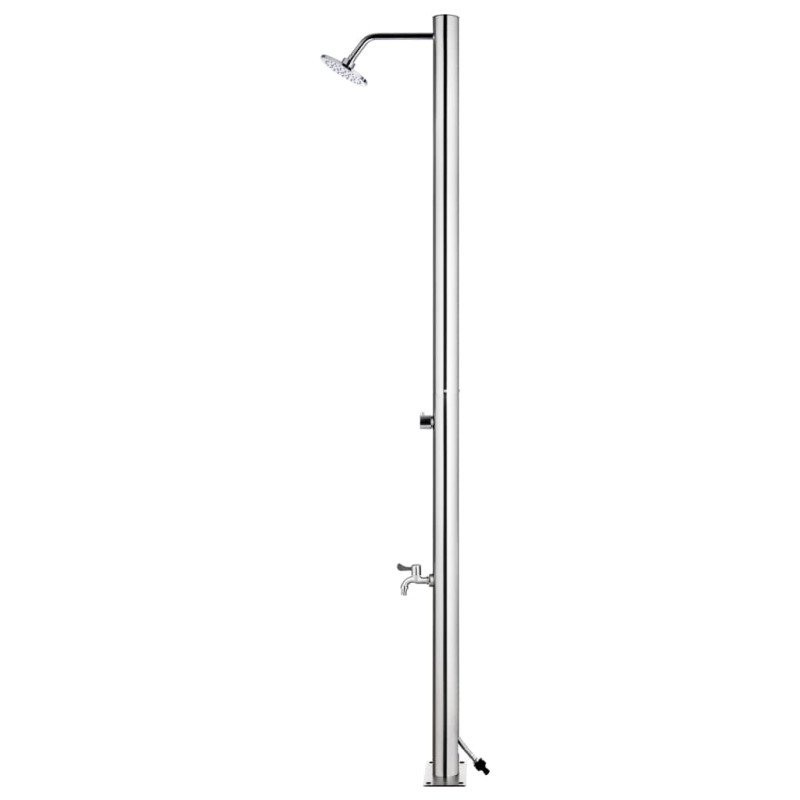 vidaXL Záhradná sprcha 215 cm nehrdzavejúca oceľ 