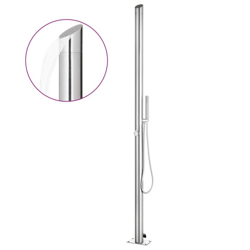 vidaXL Záhradná sprcha 220 cm nehrdzavejúca oceľ vidaXL Záhradná sprcha 220 cm nehrdzavejúca oceľ