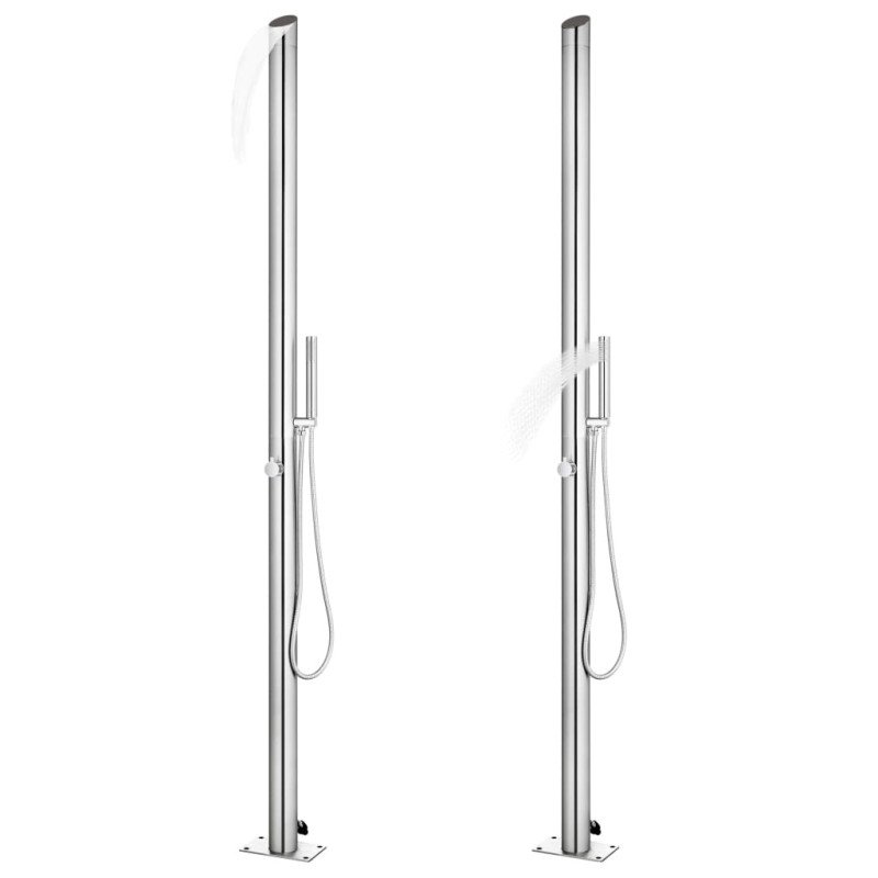 vidaXL Záhradná sprcha 220 cm nehrdzavejúca oceľ