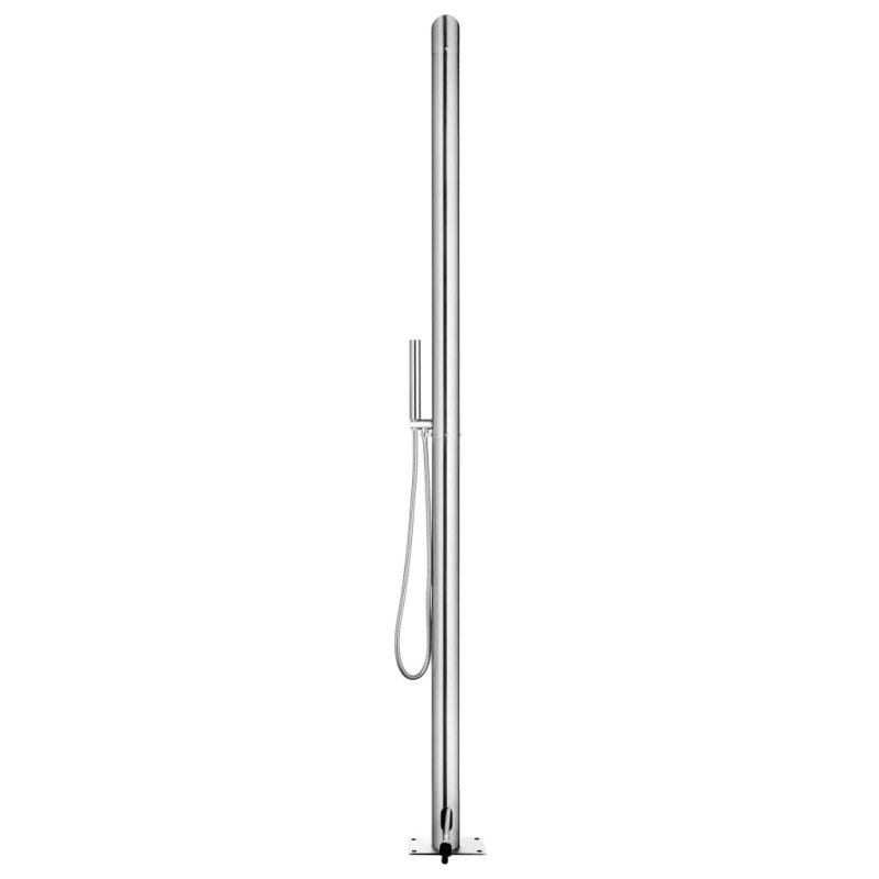 vidaXL Záhradná sprcha 220 cm nehrdzavejúca oceľ