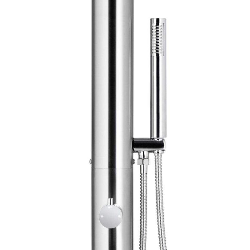 vidaXL Záhradná sprcha 220 cm nehrdzavejúca oceľ