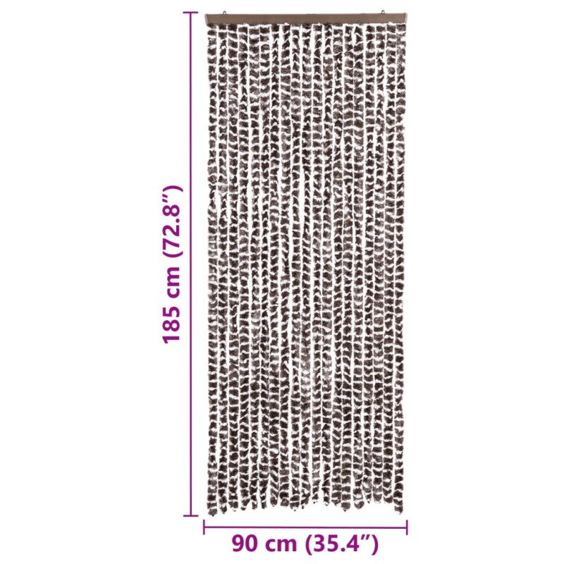 vidaXL Záves proti hmyzu, hnedý a biely 56x185 cm, ženilka