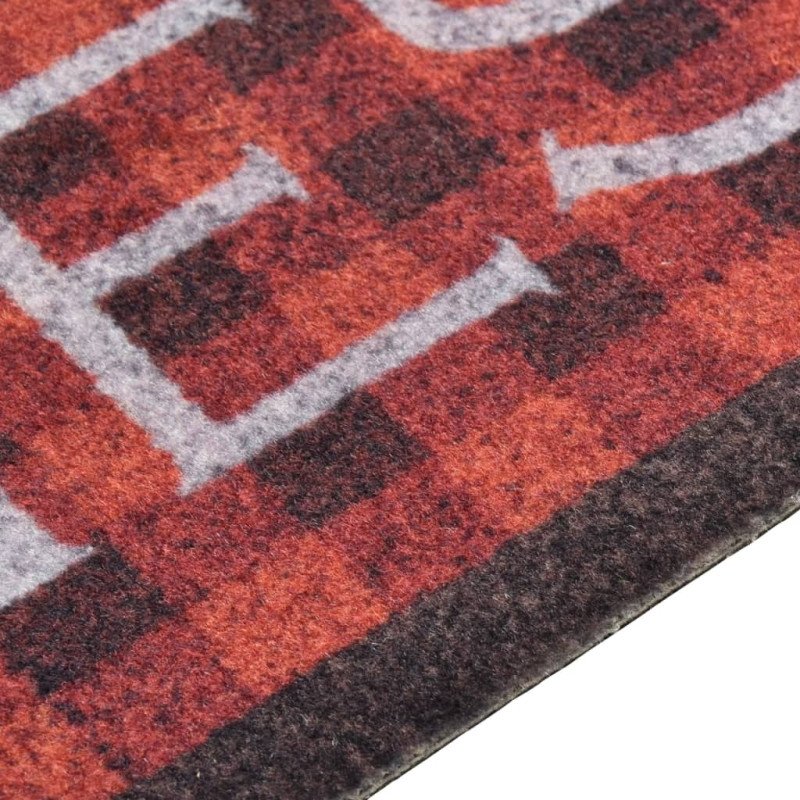 vidaXL Kuchynský koberec prateľný rajčinový dizajn 60x180 cm