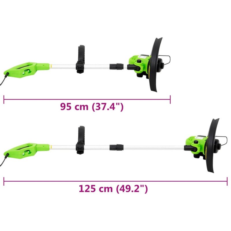 vidaXL Elektrický teleskopický orezávač trávnika 29 cm 550 W