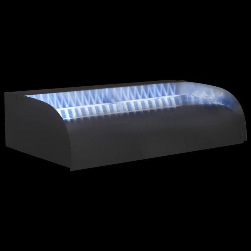 vidaXL Vodopád s LED 60x34x14 cm nehrdzavejúca oceľ 304