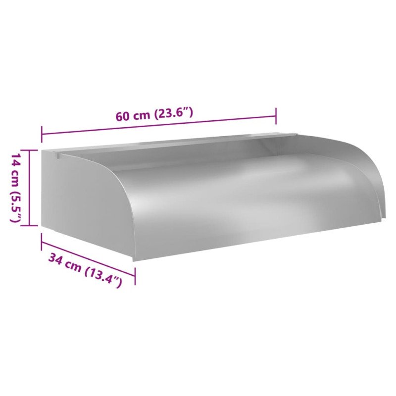vidaXL Vodopád s LED 60x34x14 cm nehrdzavejúca oceľ 304