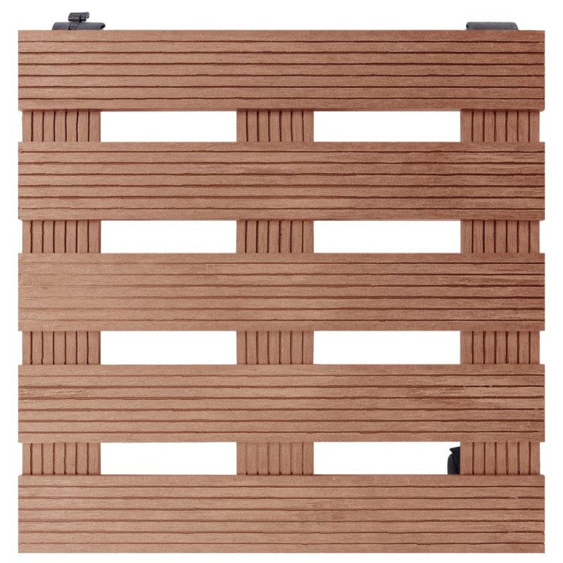 vidaXL Vozíky pod kvetináče 2 ks hnedé 30x30x7,5 cm WPC
