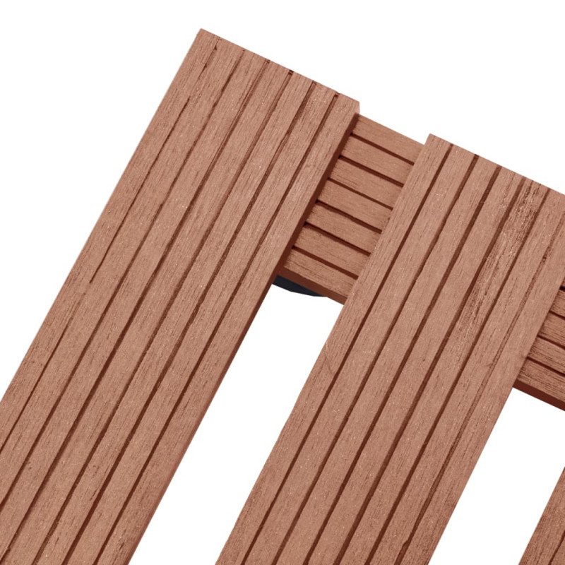 vidaXL Vozíky pod kvetináče 2 ks hnedé 30x30x7,5 cm WPC