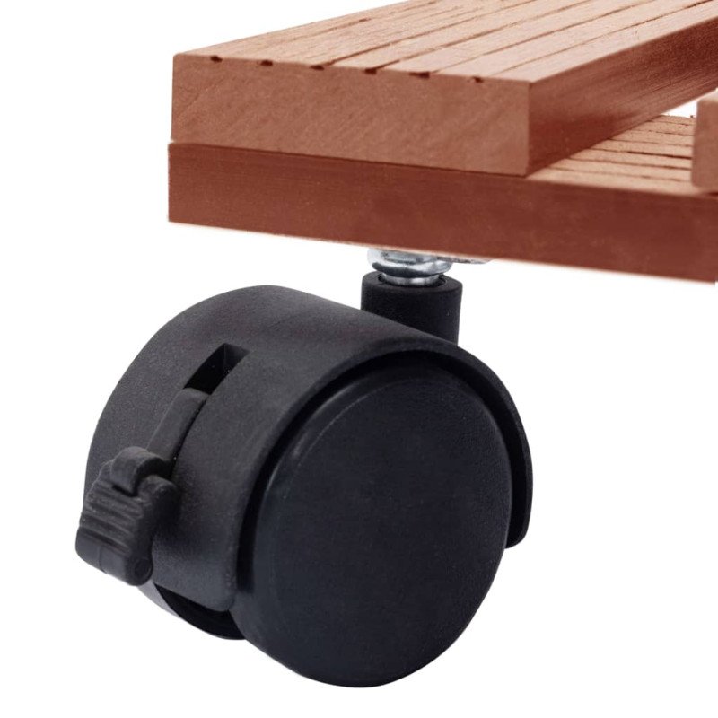 vidaXL Vozíky pod kvetináče 2 ks hnedé 30x30x7,5 cm WPC