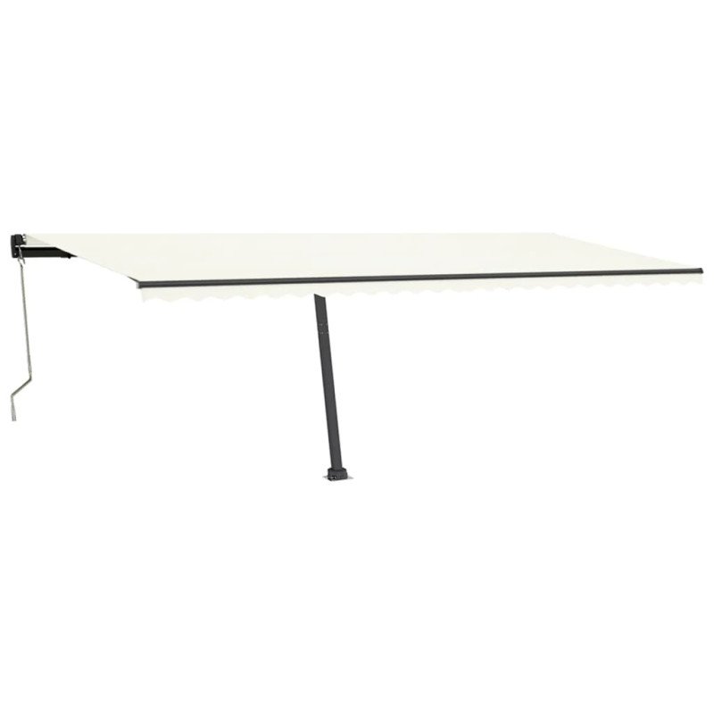 vidaXL Samostatne stojaca automatická markíza 600x350 cm krémová