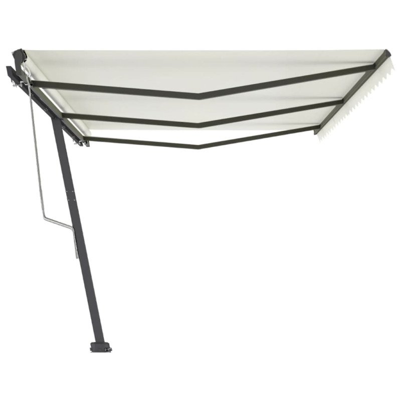 vidaXL Samostatne stojaca automatická markíza 600x350 cm krémová
