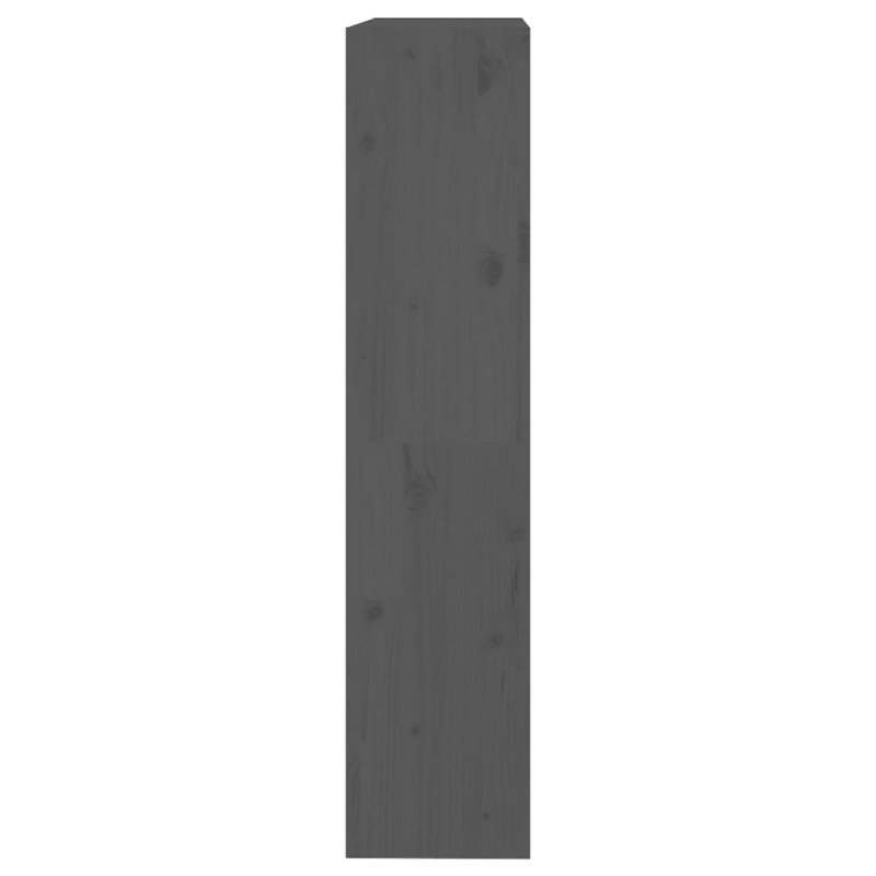 vidaXL Knižnica/deliaca stena sivá 80x30x135,5 cm masívna borovica