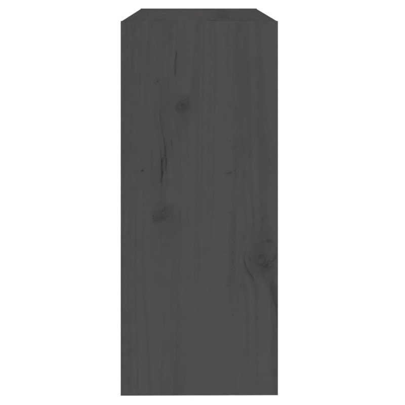 vidaXL Knižnica/deliaca stena sivá 60x30x71,5 cm masívna borovica