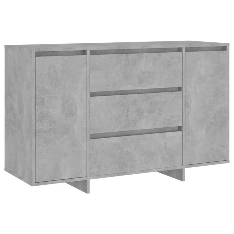vidaXL Komoda s 3 zásuvkami betónová sivá 120x41x75 cm drevotrieska