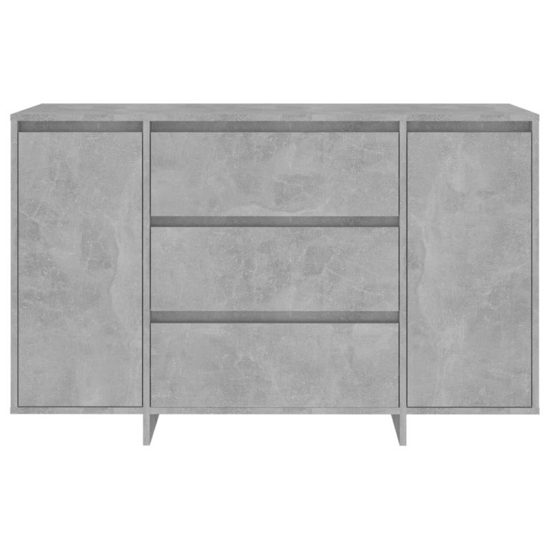 vidaXL Komoda s 3 zásuvkami betónová sivá 120x41x75 cm drevotrieska