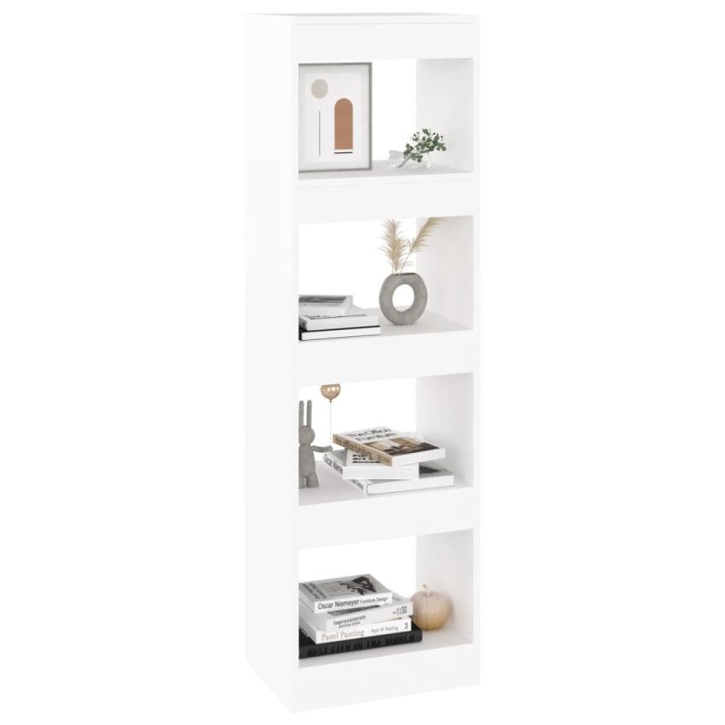 vidaXL Knižnica/deliaca stena biela 40x30x135 cm