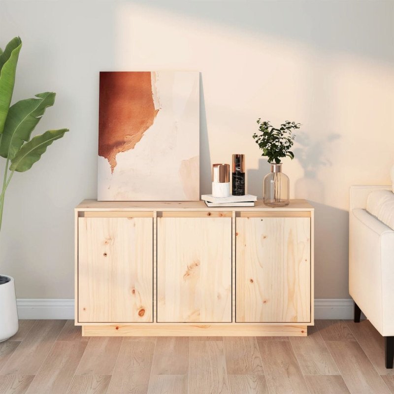 vidaXL Komoda 111x34x75 cm borovicový masív